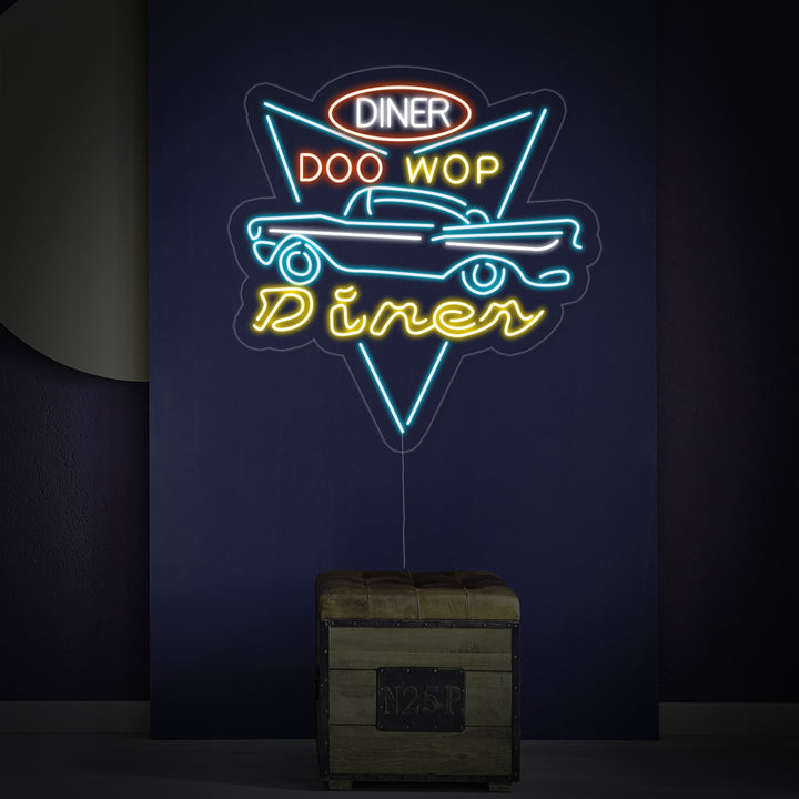 "Car Diner Drive Through" Neonkyltti