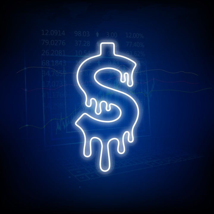 "Valuva Dollari-Merkki" Neonkyltti