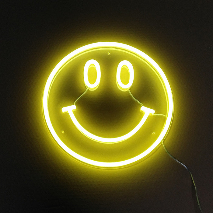 "Elementti Symboli Emoji Hymy Kasvot" Neonkyltti