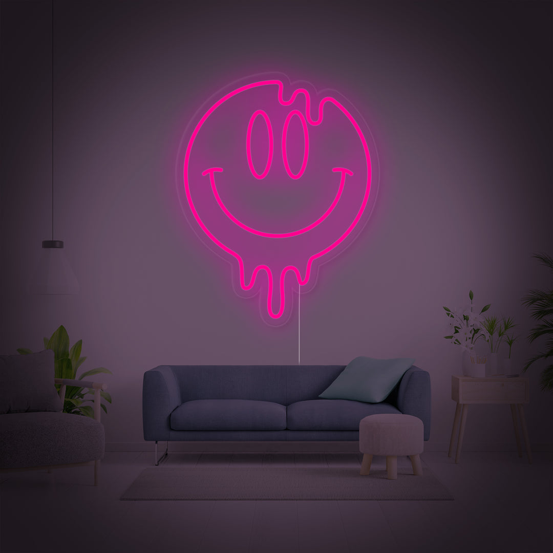 "Tippuva Hymiö-Emoji" Neonkyltti