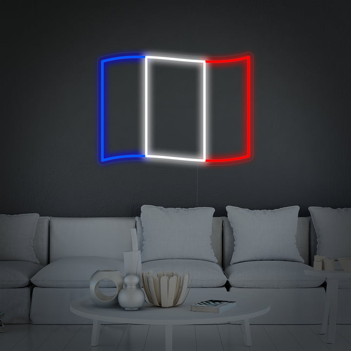 "Fransia Lippu" Neonkyltti