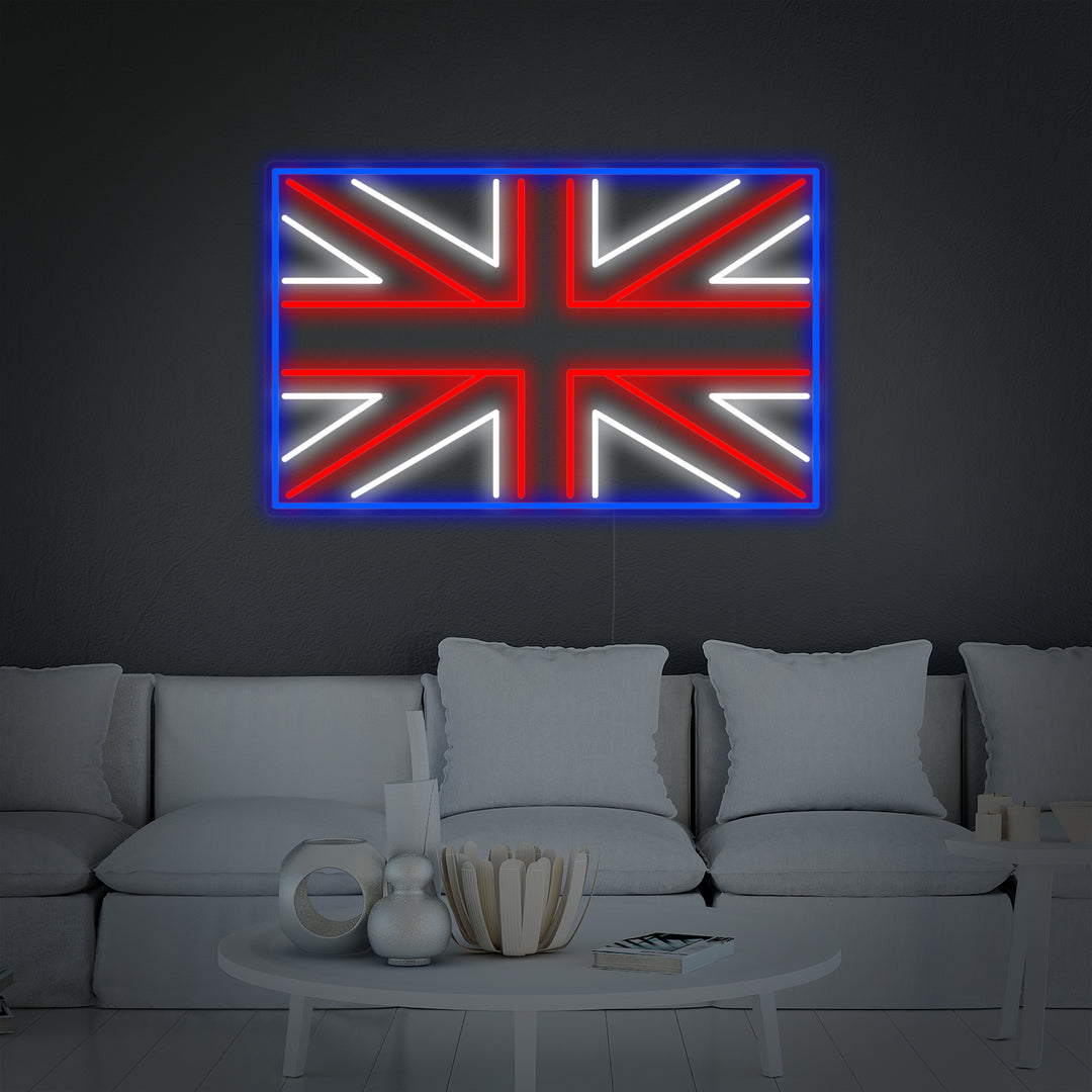 "UK Lippu" Neonkyltti