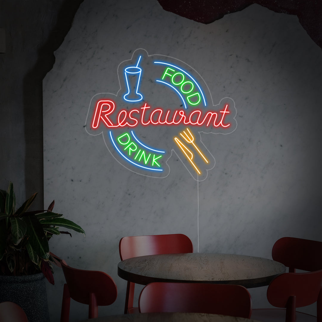 "Food And Drink Restaurant" Neonkyltti