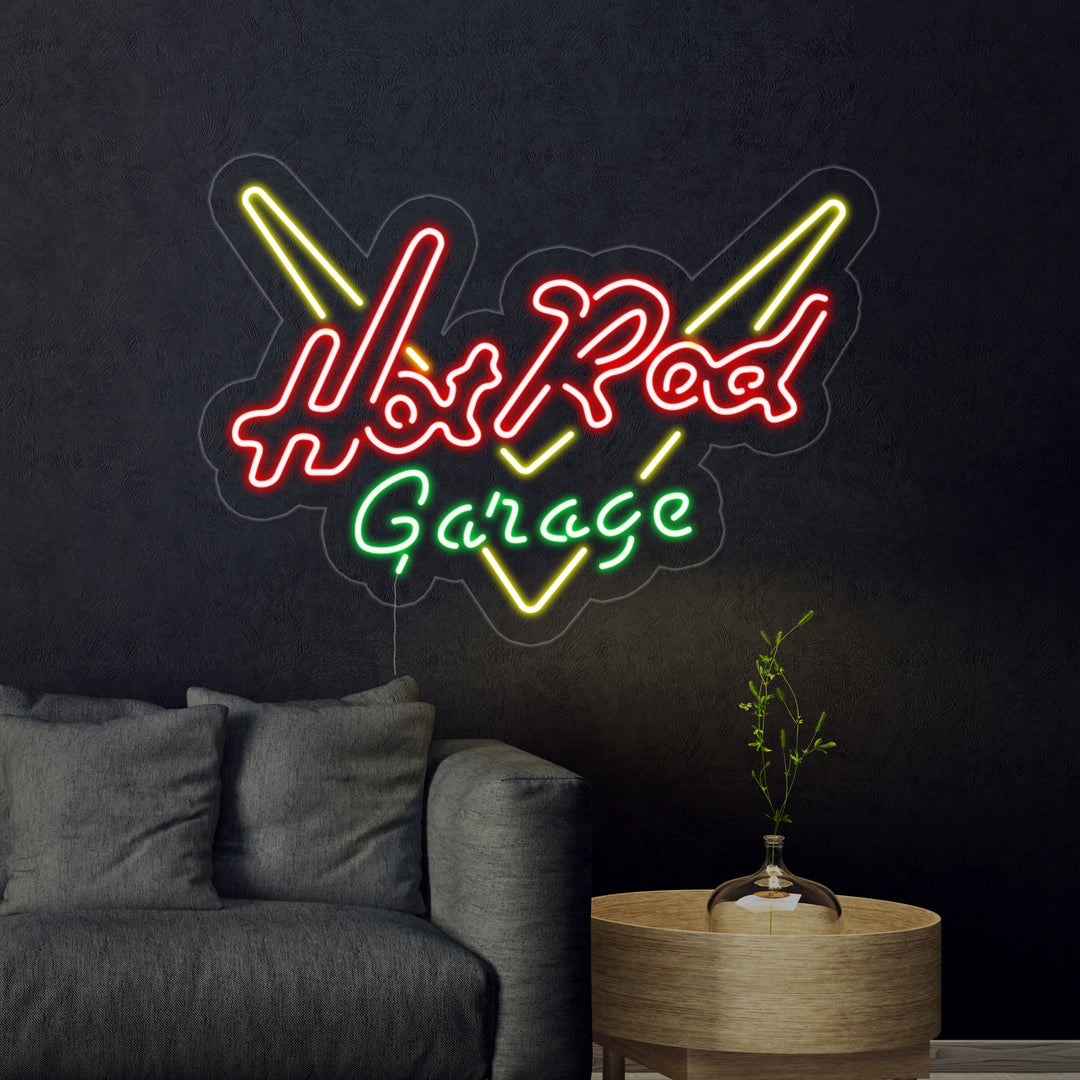"Garage Hot Rod" Neonkyltti