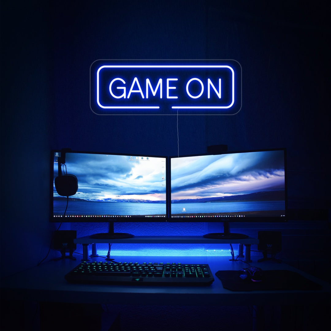 "Game On, Game Wall Art" Neonkyltti