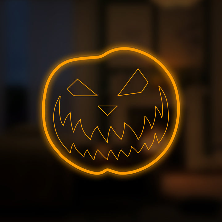 "Kurpitsa Halloween" Pieni Neonkyltti