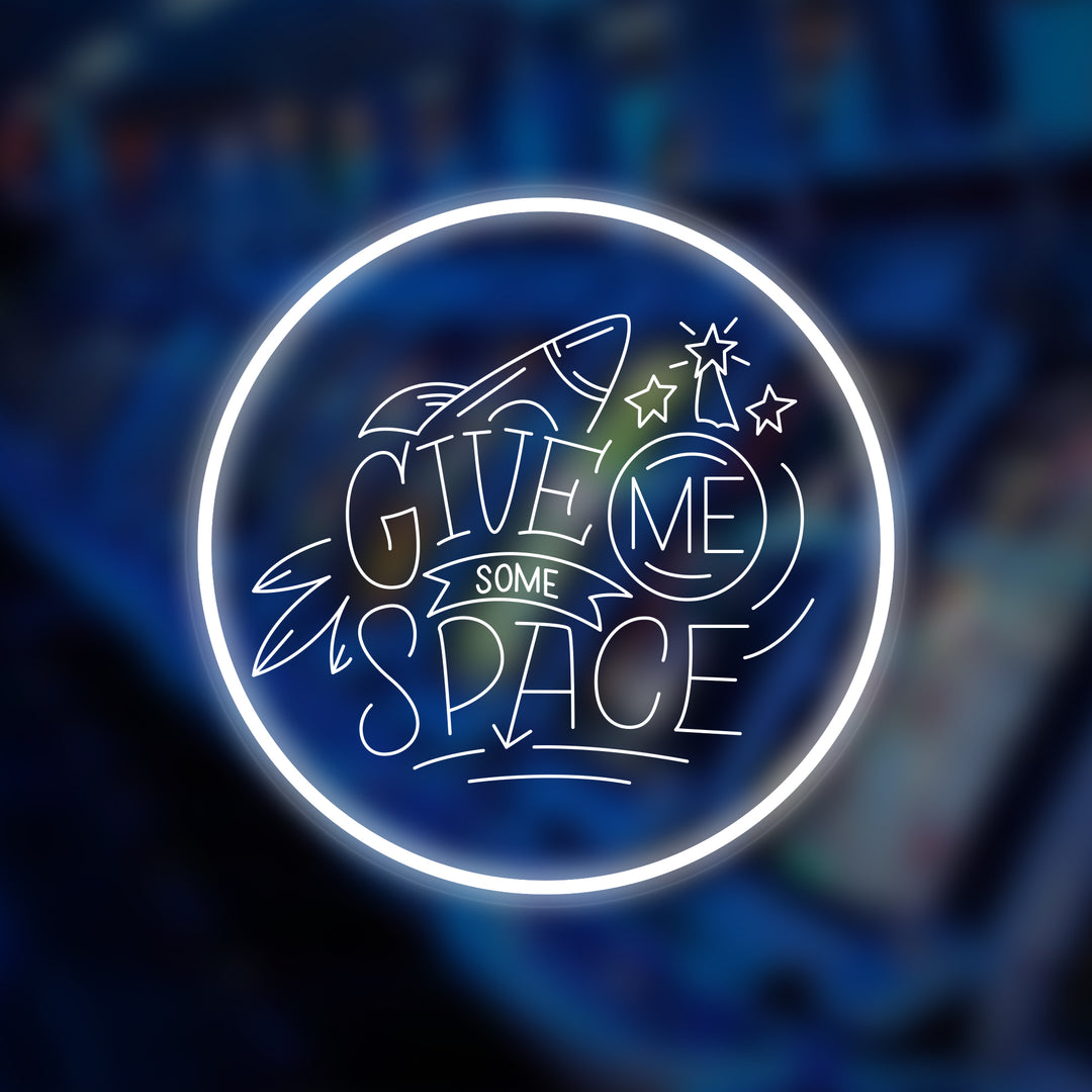 "Give Me Some Space" Pieni Neonkyltti