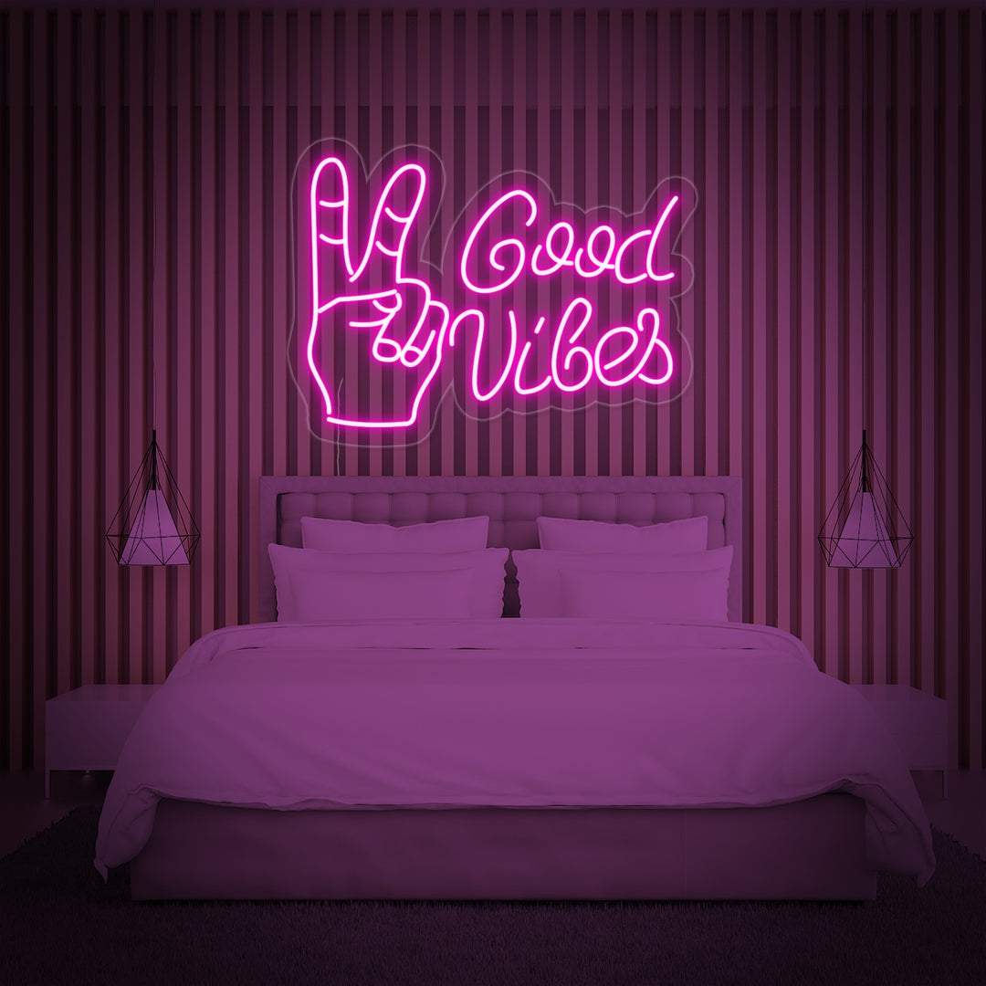 "Good Vibes With Yes" Neonkyltti