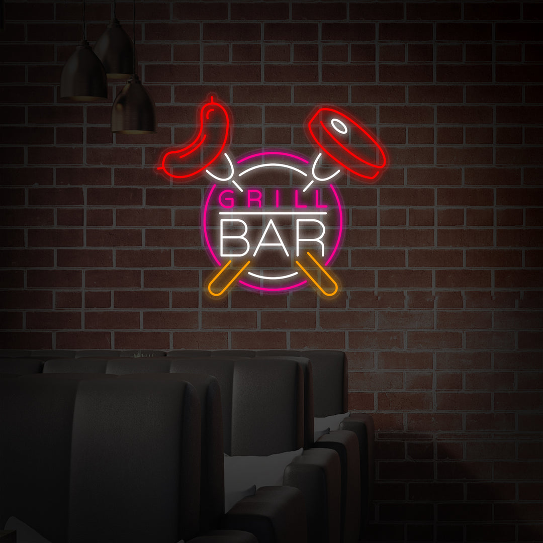 "Grill Bar" Neonkyltti