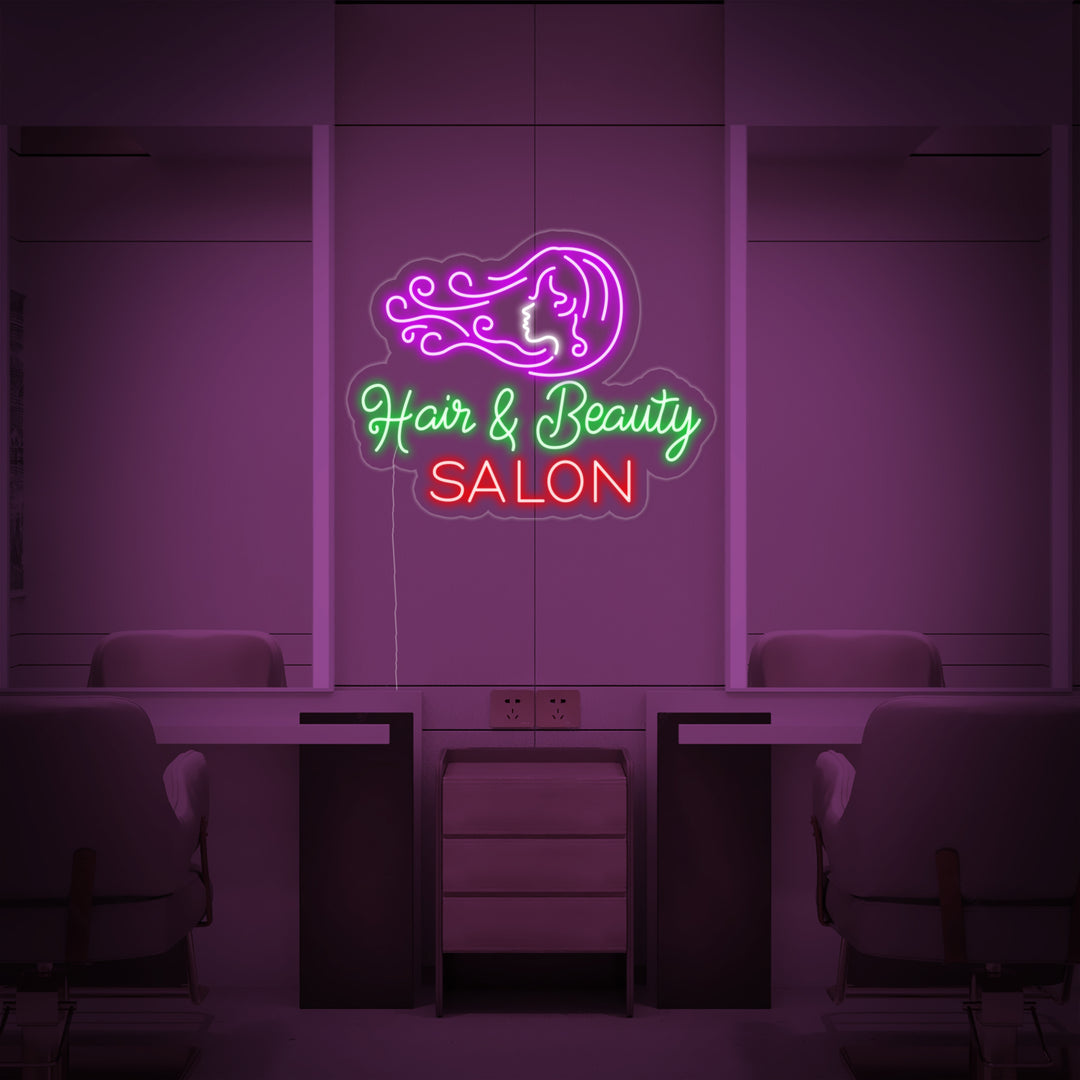 "Hair Salon Hair Beauty Salon" Neonkyltti