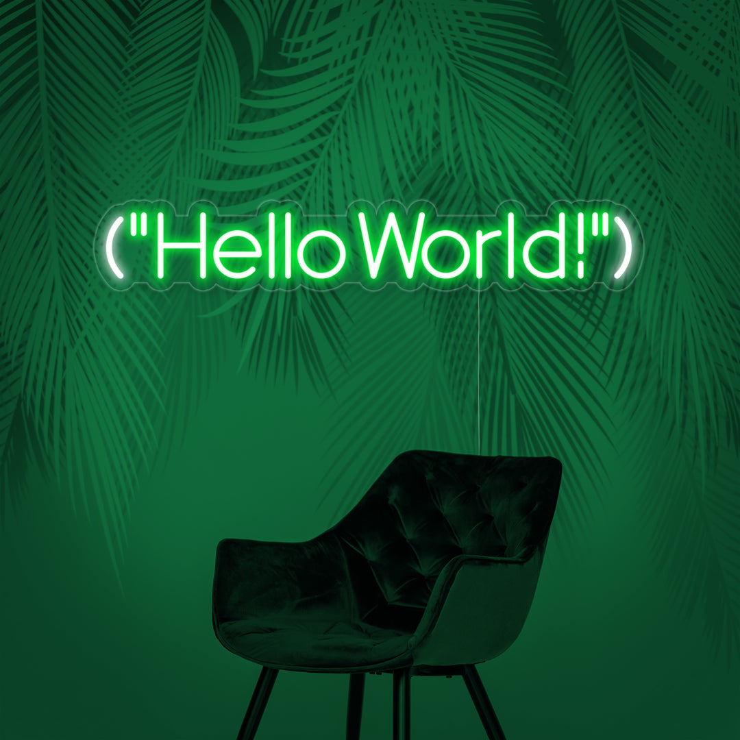 "Hello World" Neonkyltti