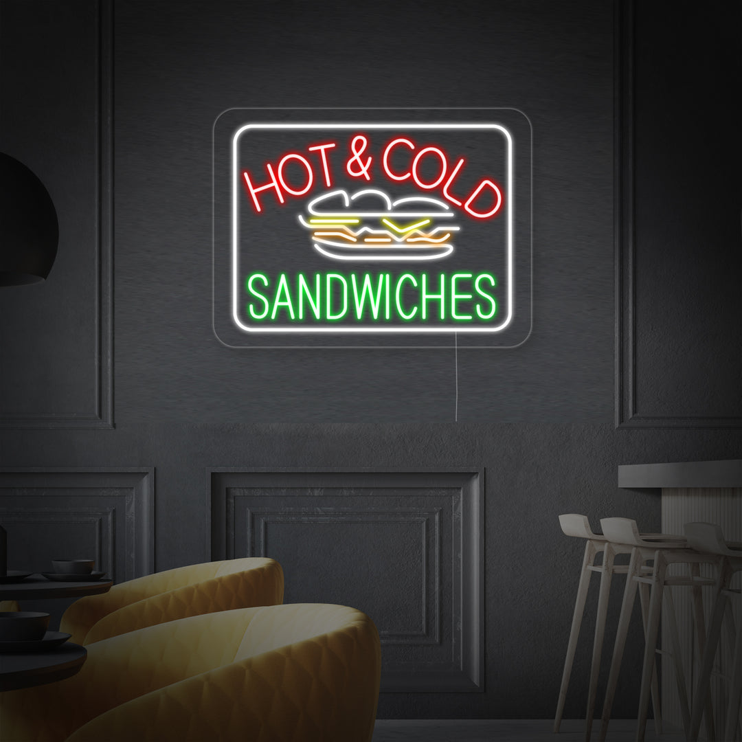 "Hot Cold Sandwiches" Neonkyltti