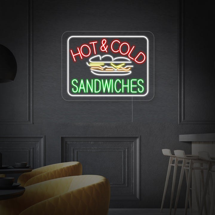 "Hot Cold Sandwiches" Neonkyltti
