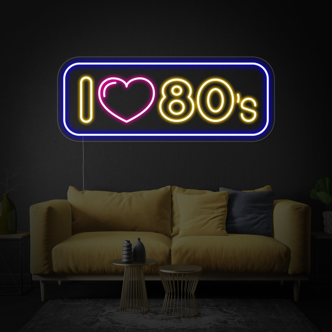 "I 80s" Neonkyltti