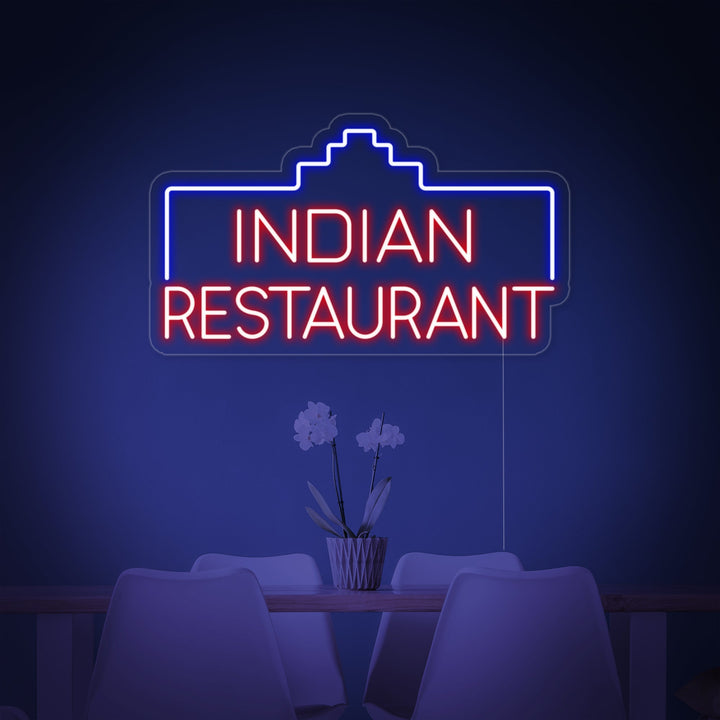 "INDIAN RESTAURANT" Neonkyltti