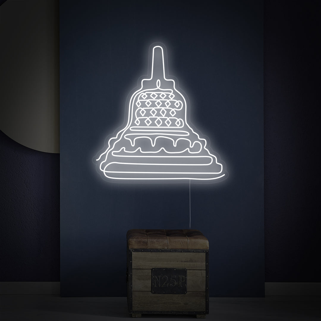 "Indonesian Borobudur-Temppeli" Neonkyltti