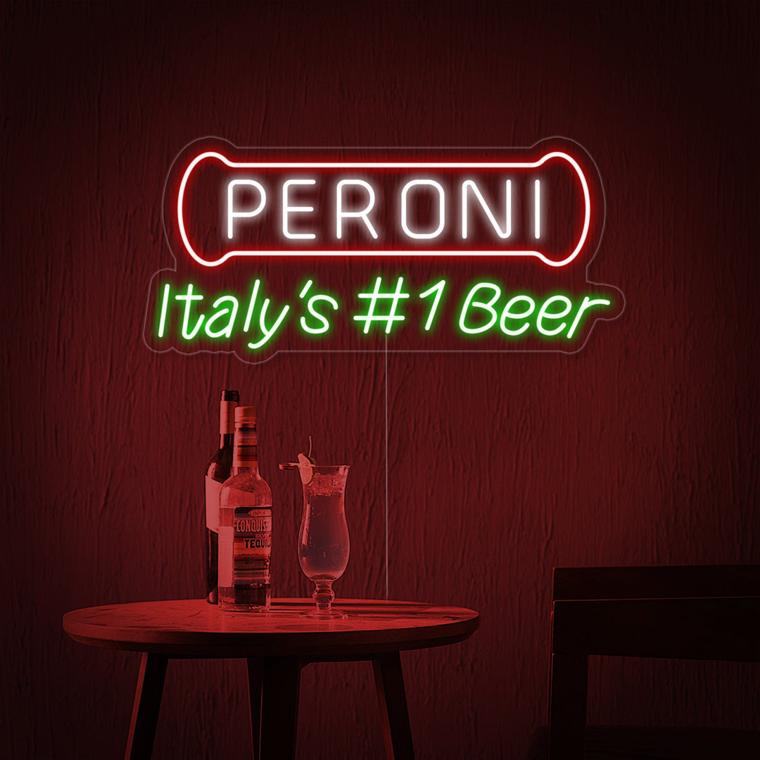 "Italy Beer Peroni Bar" Neonkyltti