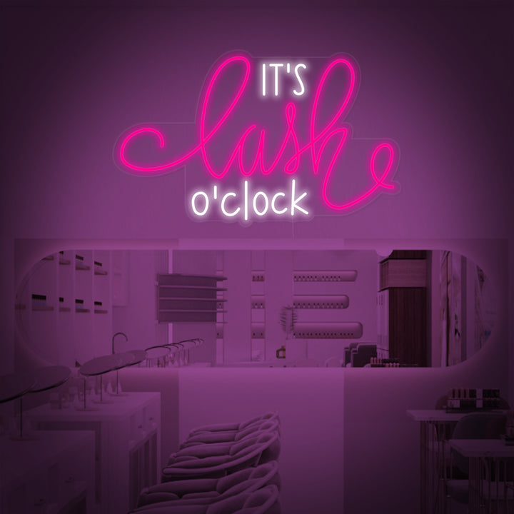 "Its Lashes Oclock" Neonkyltti