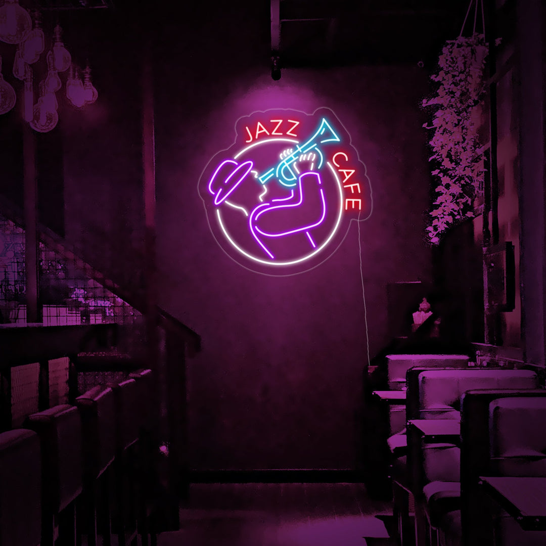 "Jazz Cafe" Neonkyltti