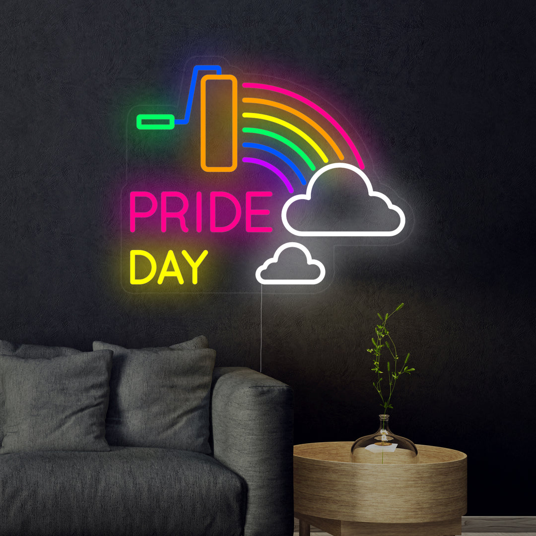 "LGBT, Pride Day, Sateenkaari" Neonkyltti