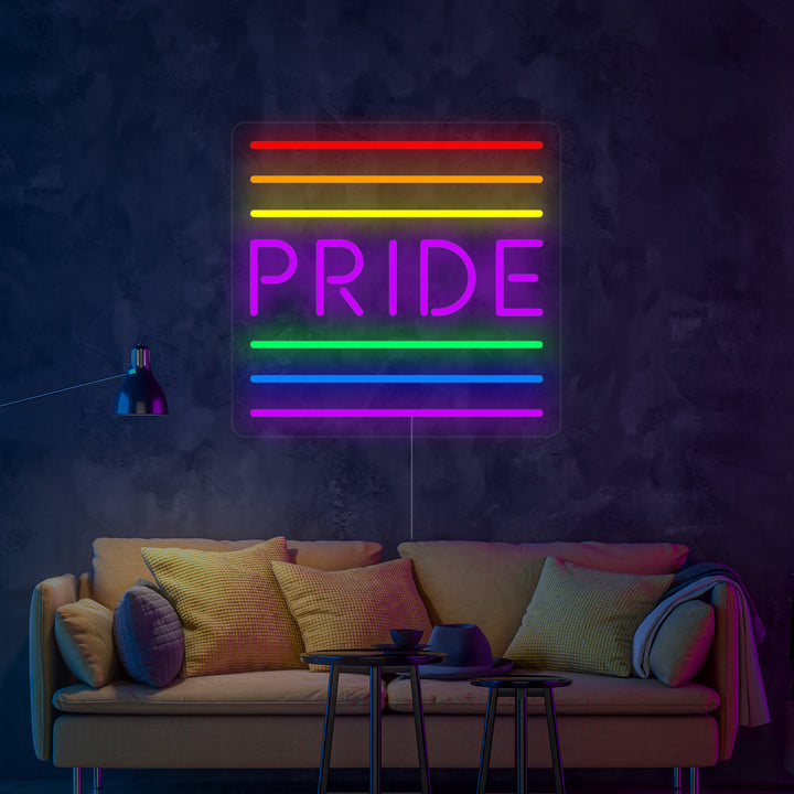 "LGBT, PRIDE, Sateenkaarilippu" Neonkyltti