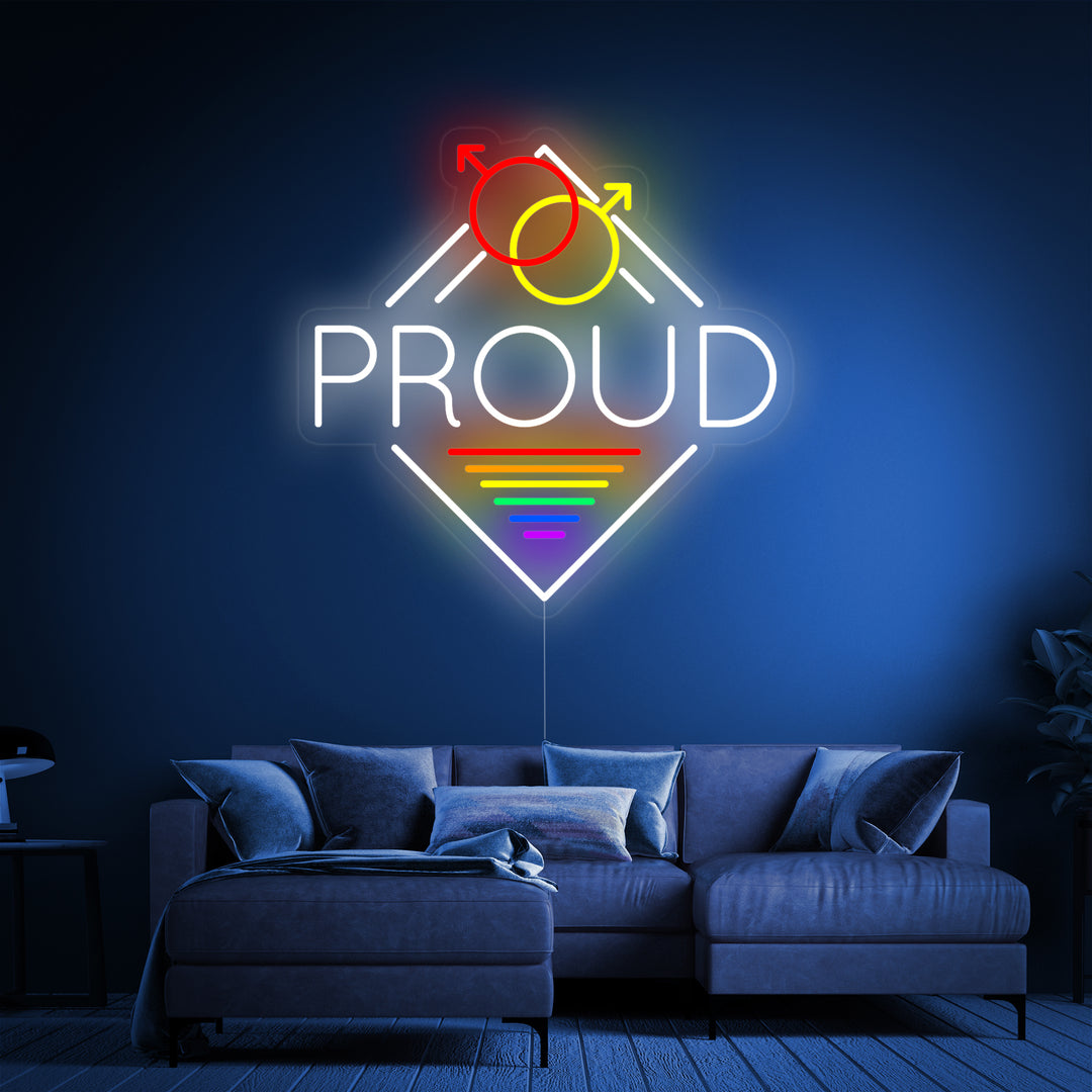 "LGBT Proud" Neonkyltti