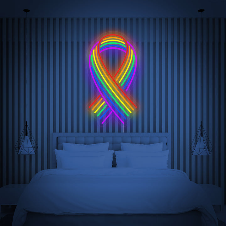 "Sateenkaarilippu Lgbt-Ylpeys Ainutlaatuinen, Nauha" Neonkyltti