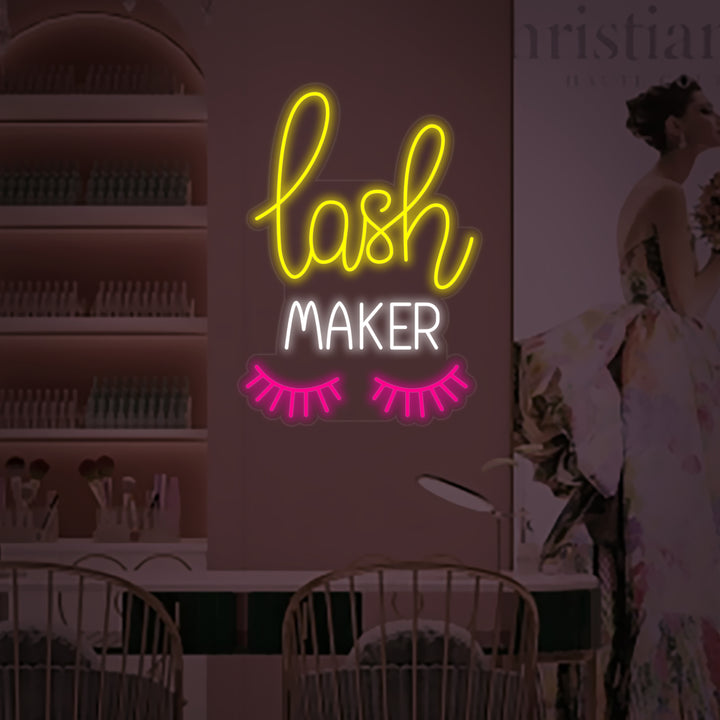 "Lash Maker" Neonkyltti