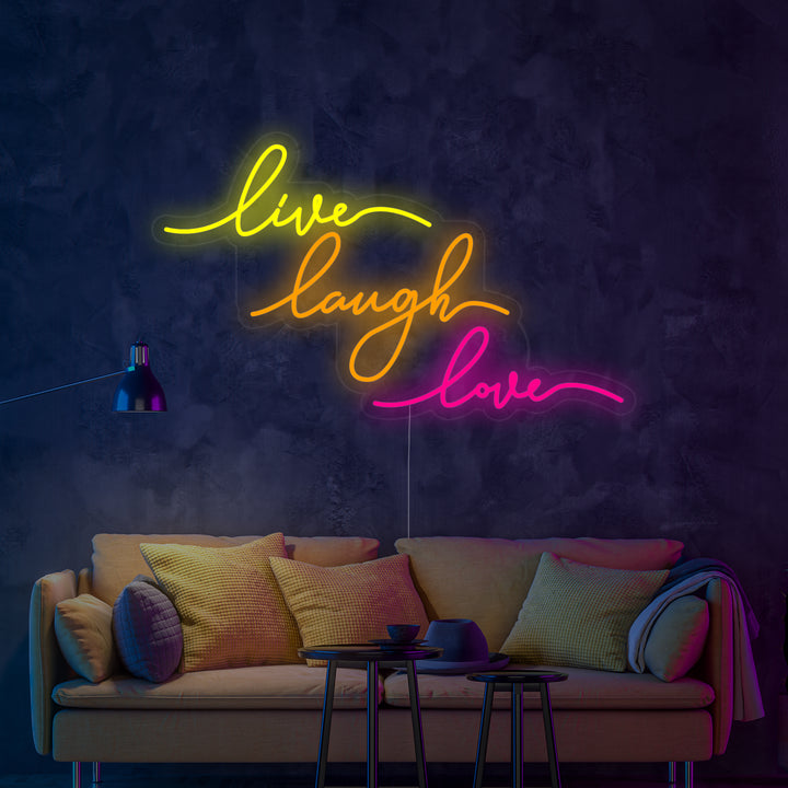 "Live Laugh Love" Neonkyltti