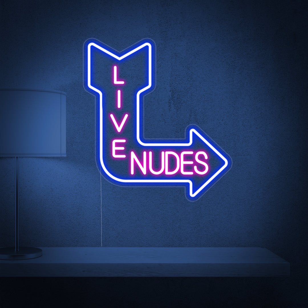 "Live Nudes" Neonkyltti