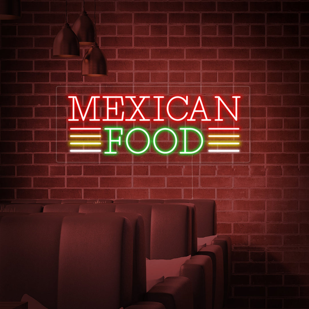 "MEXICAN FOOD" Neonkyltti