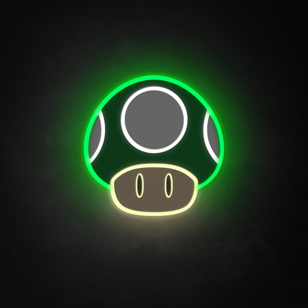 "Mario 1 up Mushroom" Neon Like