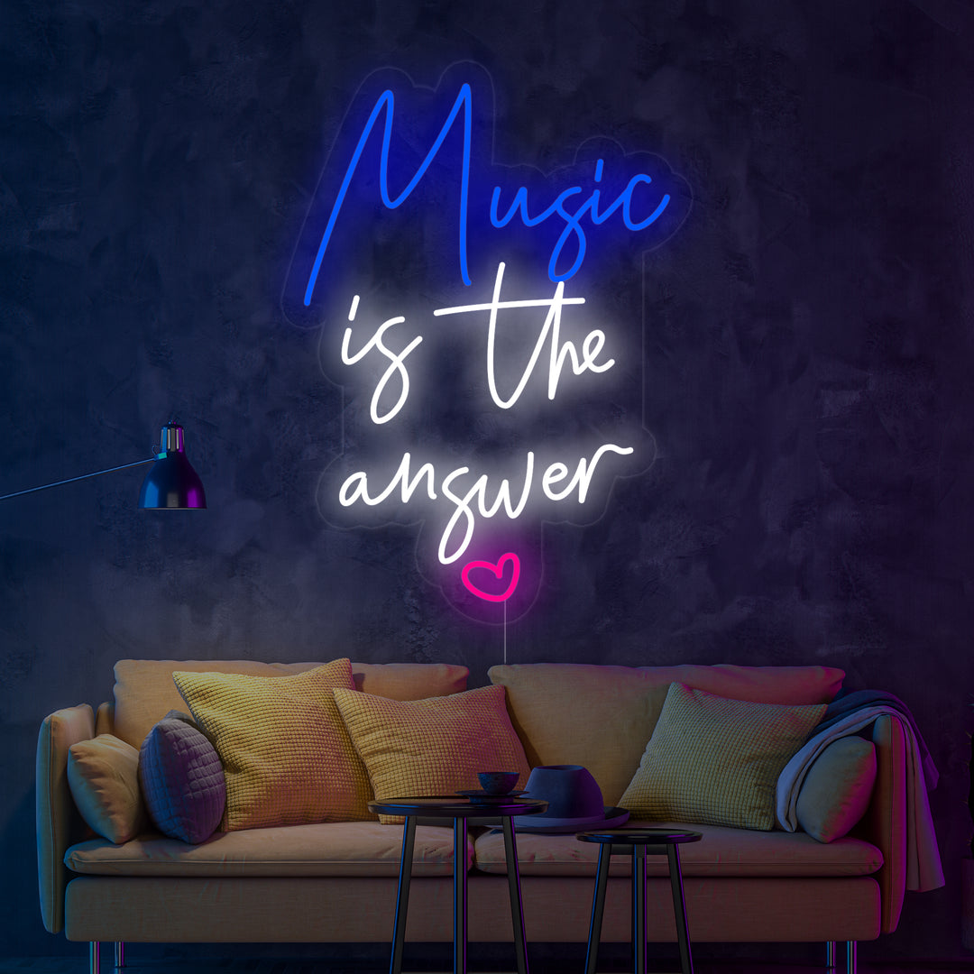 "Music is The Answer" Neonkyltti