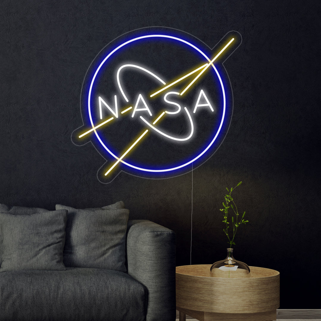 "Nasa-Logo" Neonkyltti