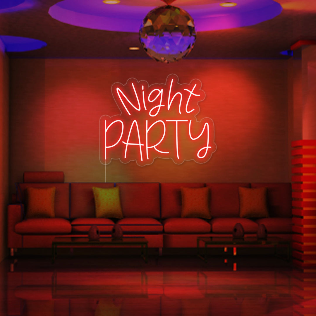 "Night Party" Neonkyltti