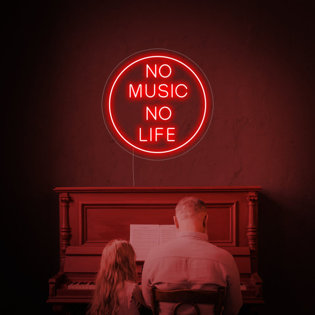 "No Music No Life" Neonkyltti