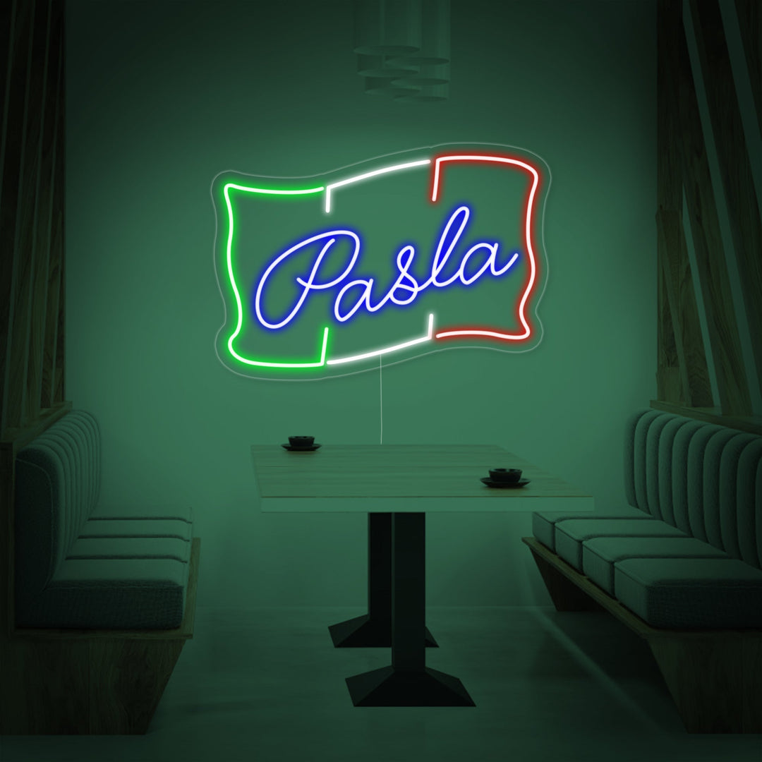 "PASTA, Italialainen ruoka" Neonkyltti