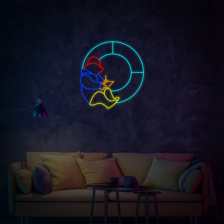 "PDT-Nalle" Neonkyltti