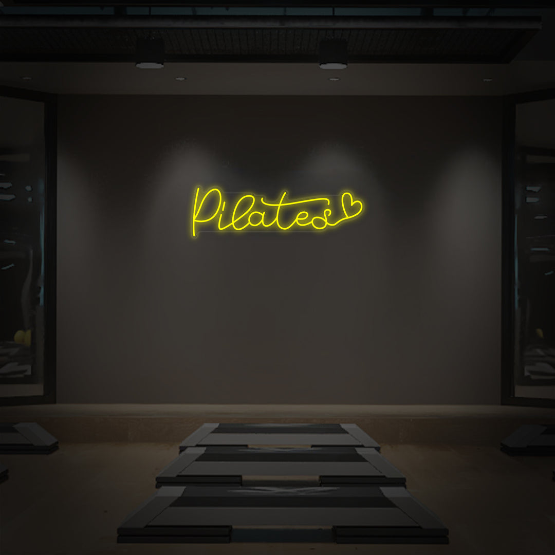"Pilates Sydän" Neonkyltti