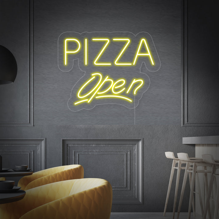 "Pizza Open" Neonkyltti