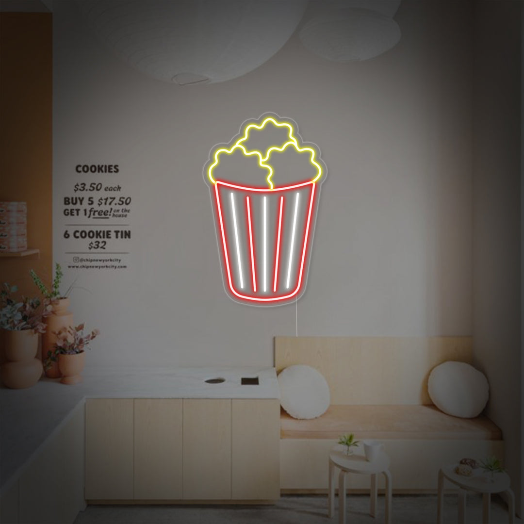 "Popcorn" Neonkyltti