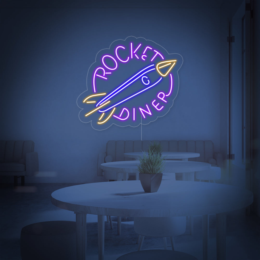"Rocket Diner" Neonkyltti