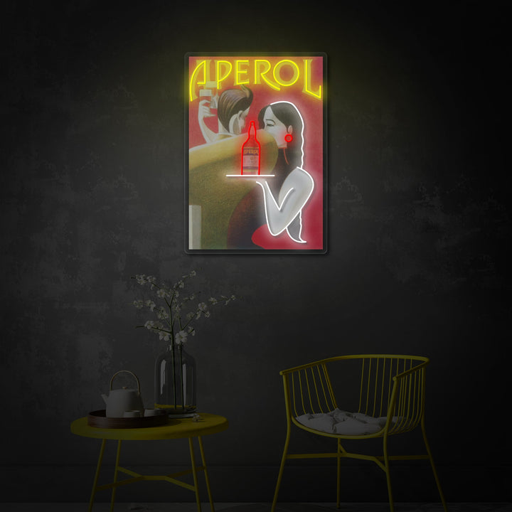 "Retro -aperolijuliste" UV-tulostettu LED-neonkyltti