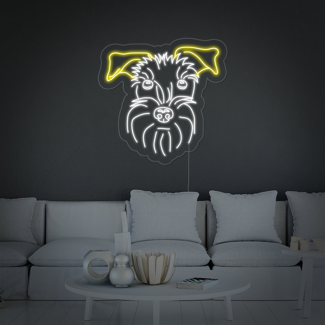 "Schnautseri, Koira" Neonkyltti