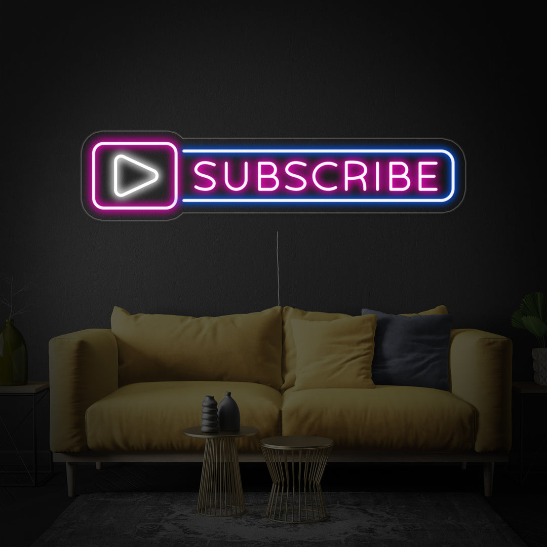 "Subscribe Button" Neonkyltti