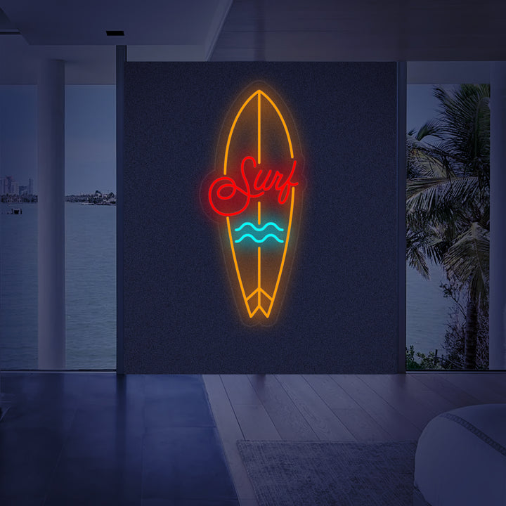 "Surf-Lautailuvarusteet" Neonkyltti