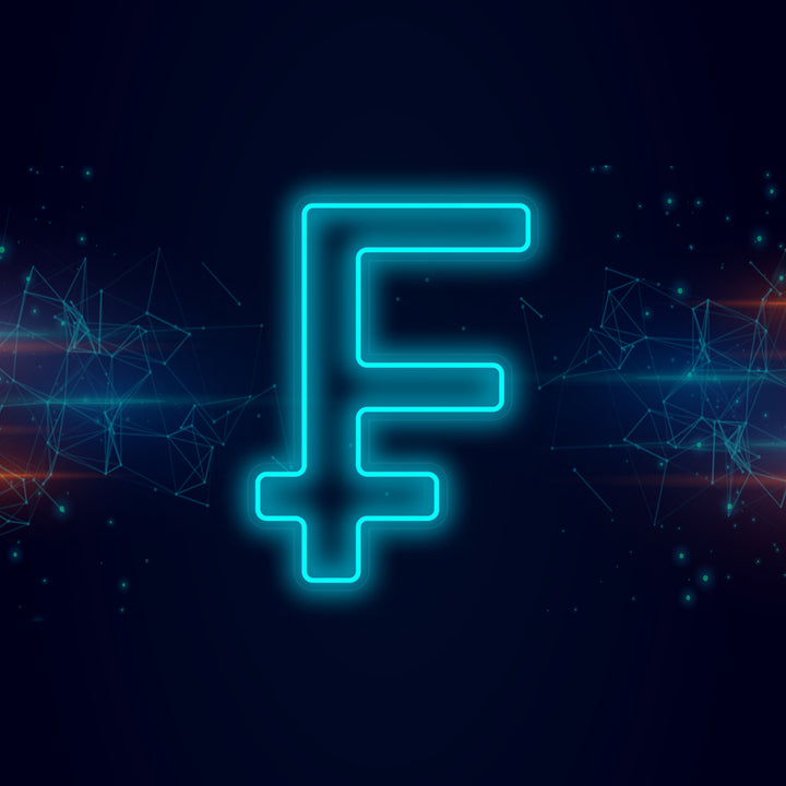 "Sveitsin Frangin Symboli" Neonkyltti