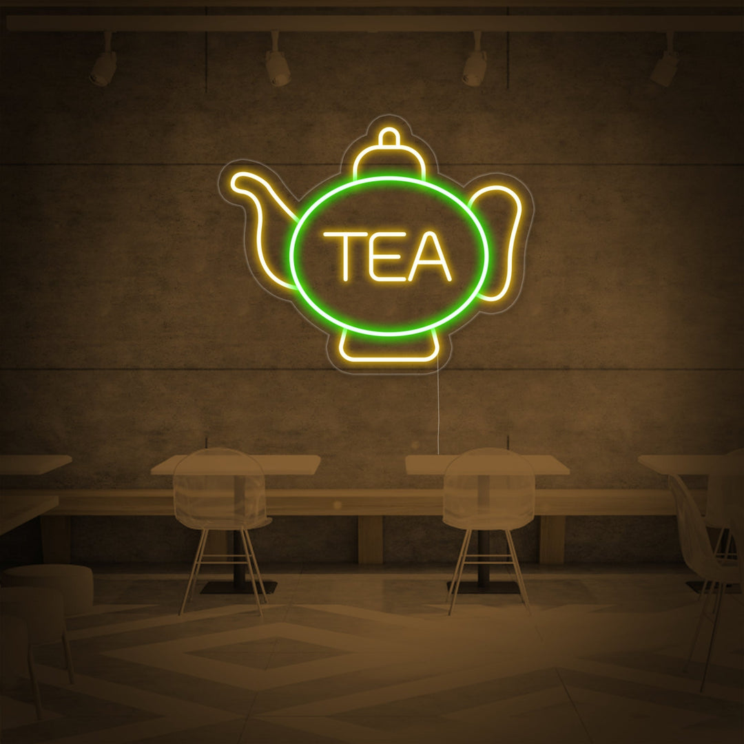 "Tea, Teekuppi" Neonkyltti
