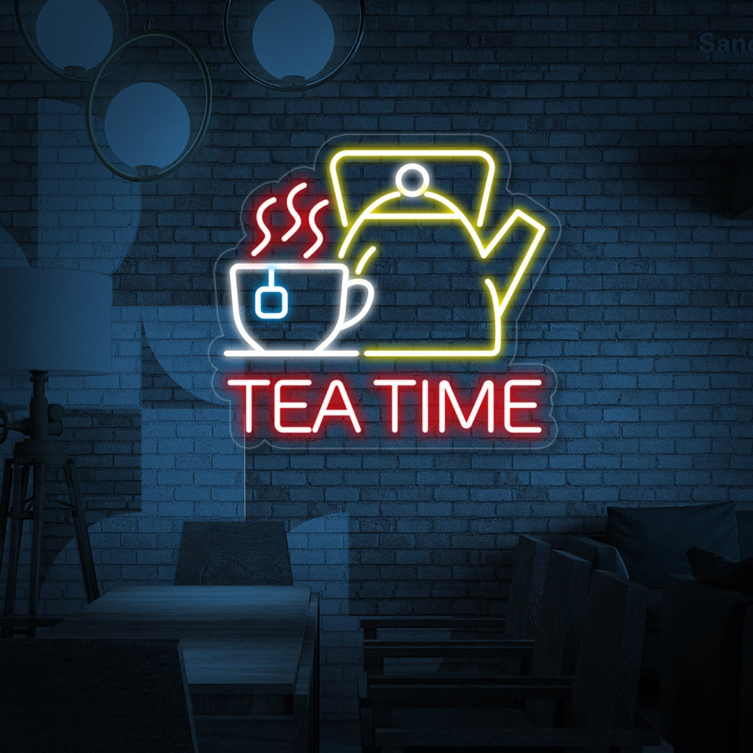 "Tea Time" Neonkyltti