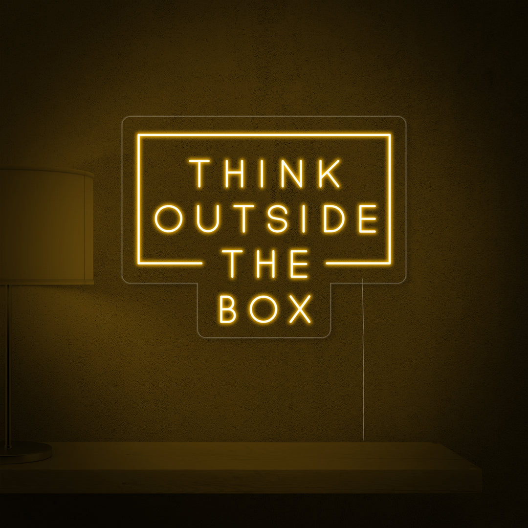 "Think Outside The Box" Neonkyltti